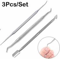 3-piece Nail File/manicure Tool Set One Size sidabras