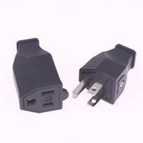 1/2 vnt. JAV trišakio maitinimo lizdo laidų elektrinis lizdas kintamosios srovės lizdas kištukas juodas 125V 15A JAV moteriškas vyriškas jungtis Female