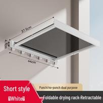 Foldable Balcony Clothes Rack: Retractable, No-Drill, Invisible Drying for Clothes, Shoes, and Socks.