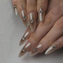 Long Almond and Ballerina False Nails French Press on Nails Manicure Nail Tips  DIY Z866