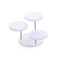 Deserto stovas Torto įrankiai Akrilinis vitrinos stovas Laikymo lentyna Papuošalų organizatorius Kekso stovas 3-Tray(Black)