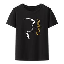 Classic Camarón De La Isla Print T Shirt Retro Men Women Short Sleeve Loose Breathable Camisetas Humor Style Fashion Casual Tops S juoda