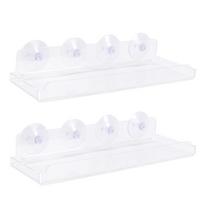2pcs Window Plant Floating Shelves Acrylic Suction Cup Shelves Window Sill Extender for Indoor Succulent Plants
