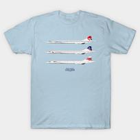 Men Black Print T-shirt British Airways Concordes 1976 To 2003 No-Cut Transfer Paper Print Cotton Tshirt M šviesiai mėlyna spalva