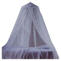 Kupolo tinklelis nuo uodų, lengvas montavimas, plonas tinklelis, atsparus nusidėvėjimui žvaigždės Princess Canopy Fluorescent lovatiesės užuolaidos namuose L balta