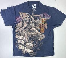 Ecko Unltd Legion of Lost Artists Grim Reaper Men’s Large Navy Graphic Unisex T-Shirt S