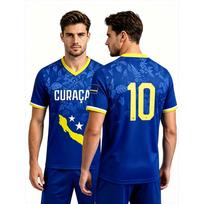 Curacao Soccer Jersey 3D Print Football Fan T Shirt Polyester Adult T-Shirt Summer 2026 Fans Tops S