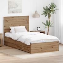 Artisan Oak Bed Frame 100 x 200 cm Wood Based Material