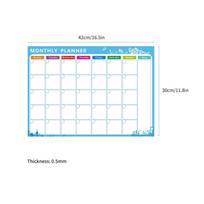 Magnetic Dry Erase Calendar Whiteboard Fridge Magnet Flexible Daily Message Stickers with 3 Board Pen 1 Eraser for Weekly Monthly   Schedule P