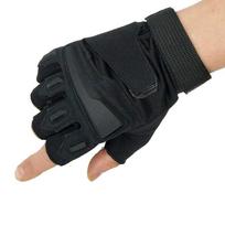 Winter-Wear Racing Motorcycle Gloves Half Finger Unisex Lightweight Leather M juoda