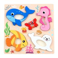 New 3D Wooden Puzzles Cute Animal Series Safe Intelligence Puzzle Toys Portable Early Learning Toys Children Educational Toys
