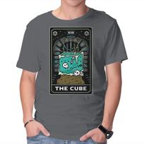 Unisex Crew Neck T-Shirt The Cube Tarot Card Graphic Short Sleeve Casual Tee S