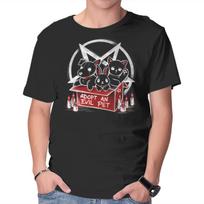 Unisex Crew Neck T-Shirt Adopt An Evil Pet Graphic Short Sleeve Casual Tee XXXL