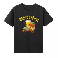 Men's and Women's T-shirts Oktoberfest Beer Dachshund Lederhosen German Flag T-Shirt XXXXL