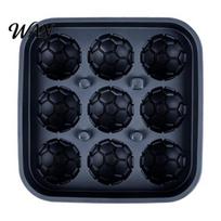 Easy Clean Silicone Mold Soccer Ball Ice Cube Tray, World Mug Shape for Release Freezer & Oven, Non-Stick BPA-Free Chocolate Jelly Candy Non-stick 9Grid juoda