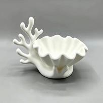 3D Printed Jewelry Storage Tray Coral Shell Shape Key Storage Box Desktop Organizer  Bedroom balta
