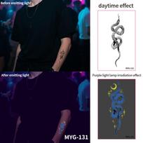 UV Reactive Water Transfer Temporary Tattoos Glow-in-the-Dark for Night Parties Sexy Style for Face Body Application Paper