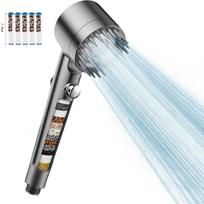 Filtered Shower Head with Extra 5 Pcs Filter, High Pressure Water Flow and Multiple Spray Modes Shower Water Softener Filters (as the picture,ABS Plastic)