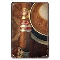 HD Tin Sign Cigar Whiskey Vintage Metal Poster Retro Wall Art Decor for Bar Pub Man Cave Home Decoration 20x30cm（7.8x11.8inch）