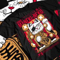Japanese Lady Luck Maneki Neko Cat Shirt,Gift T-Shirt for Men and Women. L