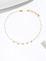 Fashionable Luxurious Stainless Steel 18K Gold Plated Bamboo Heart-shaped Zircon Pendant Necklace High-end Romantic Gift Jewelry auksas