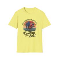 -Wildflowers In Her Hair T-Shirt | Country In Her Soul Floral Retro S