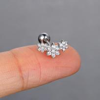 New Fashion Ear Piercing Helix Earrings Women 1pc Sliver Gold Color Cartilage Ear Accessories Butterfly Flower Body Jewelry Gift Piercing Earrings