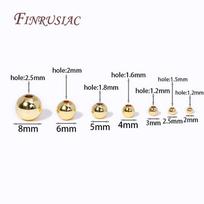 2-8mm 18K Gold Plated Spacers Beads Separator For Beads Necklace Beads Bracelets Accessories DIY Jewelry Making Supplies 2mm-100 pcs