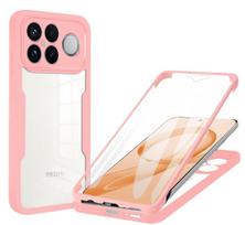 Phone Case for Redmi Note K80 K90 A5 15C 15 15A A7 Turbo 4 5 Pro Max Plus 5G with Screen Protector Clear 360 Transparent Redmi note 15 5G rožinė