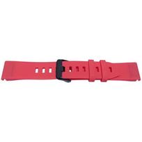 Bracelet silicone 22mm - MY-MONTRE - Compatible Garmin Fenix/Forerunner/Quatix - Noir - Boucle noire sablée - Larg. 6mm juoda