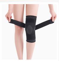 Knee Brace with Strap - Silicone Non-, High Elastic Support for Running, Basketball, Climbing - Knit Design Athletic Knee Protector L juoda