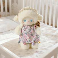 Lovely Handmade Baby Sheep Plush Toys Stuffed Sweet Ditsy Floral Dress Sheep Doll Gentle Kids Appease Doll Girls Birthday Gift 33cm