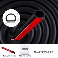 BLALION Car Fuel Tank Cap Seal Strip Self-Adhesive Waterproof Charging Port Cover Seal Ring Dustproof Auto Rubber Weatherstrip