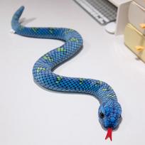 50/65cm S Shape Snake Boa Doll Stuffed Colorful Scary Wild Animal Tongue Out Simulation Plushie Decoration Men Gift 50cm