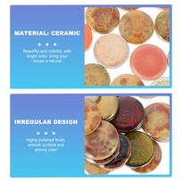 1 Bag Ceramic Mosaic Tile Material DIY Stone Pebble for Crafts Garden Path Wall Decoration Unique Irregular Shape Smooth 0.5X2X2CM