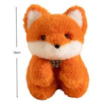 18cm Cute Plush Fox Companion Doll Soft Stuffed Animal Kawaii Sleeping Toy for Girls Room Decor Desktop Decoration Gift