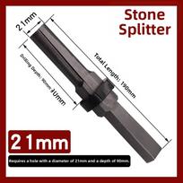Didelio stiprio akmens skaldymo pleištas, skirtas granitui, betonui, uolienoms, 18mm-21mm Plienas Didelio stiprio plienas Akmens skaldiklis 105mm Ilgis 21mm
