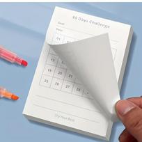1pc Minimalist Productivity Planner & Habit Tracker,Self-Adhesive Daily Goal sheet with Calendar Layout,for Office,Students