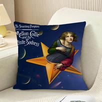 Band The S-Smashing P-Pumpkins Cushion Cover Reversible Plush Pillow Cover For Car Sofa Bedroom Decorative Gift Pillowcase Peach skin 18*18(CM)-1Pcs