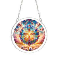 Acrylic 3D Puzzle, Assemblable Garden Sun Pendant, Colorful Spring Bird Puzzle Acrylic Pendant Decoration. One Size