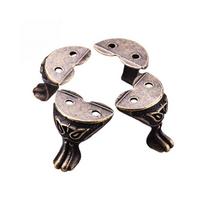 Case Durable Furniture Part Protector Hardware Box Leg Feet Corner Furniture Leg bronza