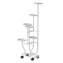 Plant Shelf Stand with Wheels 6 Tier Corner Multiple Plants Holder Rolling Rack balta