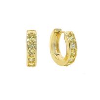 Promotion Gold Plated Rainbow Multi Color Cubic Zirconia CZ Mini Small Hoops Fashion Women Green Yellow Chunky Mini Hoop Earring