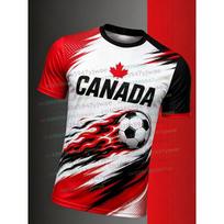 Canadian Flag Maple Leaf Special Youth Football Jersey Men Casual Sport Top for Competition Training Tees Summer Men's Clothing S