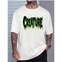 Men's Creature Slaughter Skateboard Graphic T-Shirt - Retro Streetwear Tee, Casual Summer Wear, Round Neck Short Sleeve, PLUS SIZE S balta