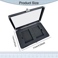 Trading Card Display Case Storage Box Portable Collection Aluminum Card Case Showcase for Sports Cards Collection Table Top