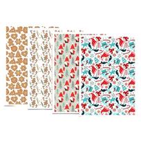 Pack of 4 Christmas Themed Transfer Paper 95x138mm Clay Earrings Water Soluble Transfer Paper for Jewelry Making