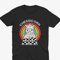 Chessicorn Unicorn Playing Chess Shirt for Chess Enthusiasts, Cool Chess T-Shirt, Chess Gift, Chess Merch, Gift For Chess Player L