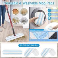 Reusable Flat Mop Pads - Microfiber Mop Cloths for Damp and Dry Mopping, Suitable for Most Flat Mops One Size balta
