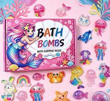 Mermaid Kids' Bath Bomb: 60g Essential Oil Bubble Bath Ball with Plant Aroma & Exploding Bath Salt.